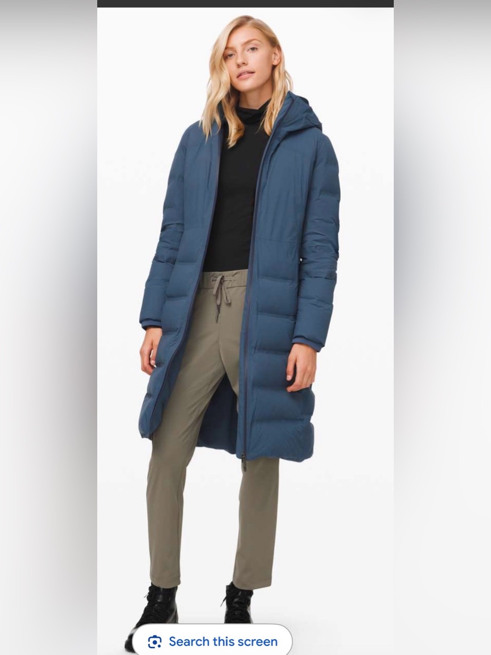 Lululemon Sleet Street Long Hooded Down Puffer Jacket Womens size 10